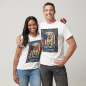 Patriottische Golden Retriever Vector Grafische T- T-shirt (Unisex)