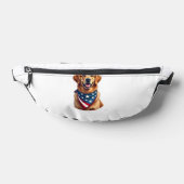 Patriottische Golden Retriever Vintage Gravure Shi Heuptasje (Liggend)