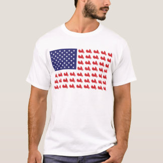 Patriottische Goldwing-motor T-shirt