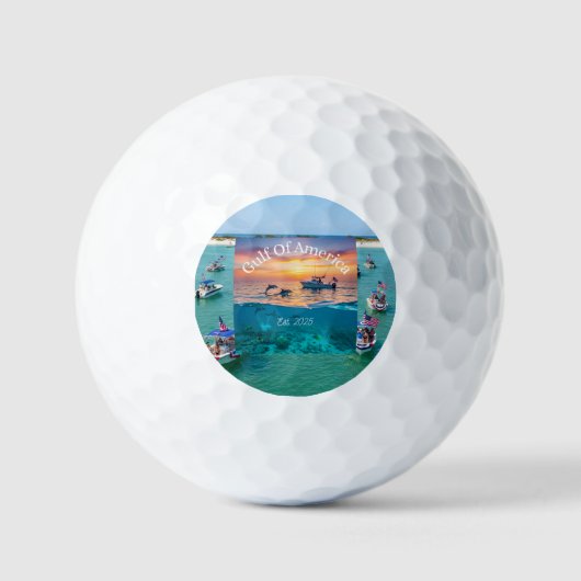 Patriottische golfbal set - Golf van Amerika Golfballen (Voorkant)