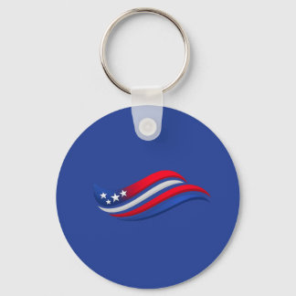 Patriottische Golfplataat | USA Sterren Viering Sleutelhanger