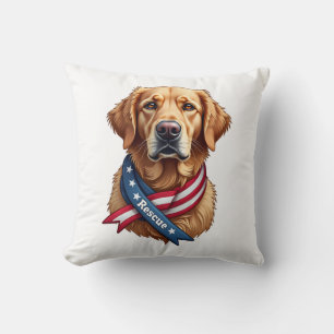 Patriottische Gouden Retriever Reddings T-Shirt ui Kussen