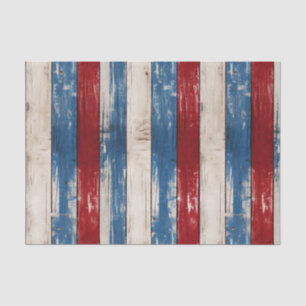 Patriottische Gouden Stemming Faux Wood Americana Tissuepapier