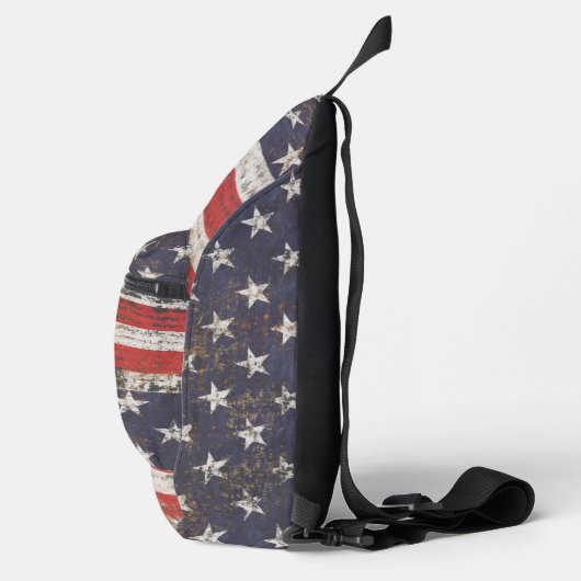 Patriottische graatstaren en stripes sling bag (Rechts)