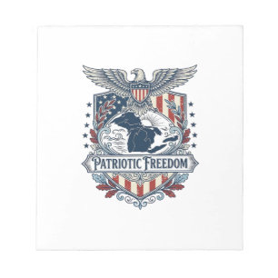 Patriottische Great Lakes Pride Vector Grafische T Notitieblok