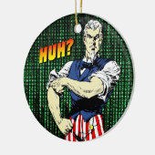Patriottische grillen: retro oom Sam Keramisch Ornament (Links)