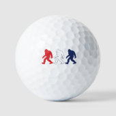 Patriottische grote voet golfballen (Voorkant)