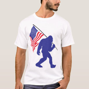 Patriottische grote voet t-shirt
