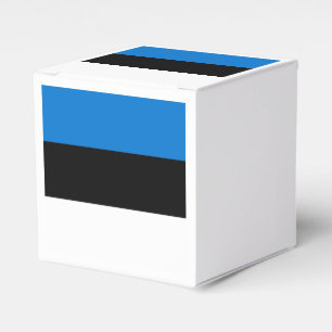 Patriottische gunstbox met vlag van Estland Bedankdoosjes