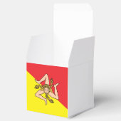 Patriottische gunstbox met vlag van Sicilië, Itali Bedankdoosjes (Geopend)