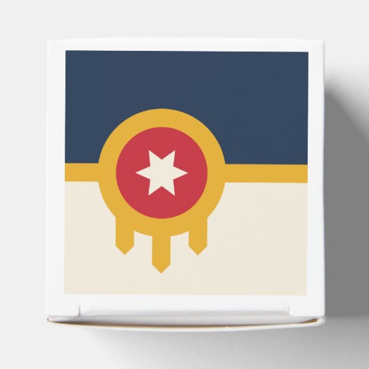 Patriottische gunstbox met Vlag van Tulsa City Bedankdoosjes (Bovenkant)