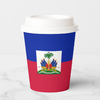 Patriottische Haïtiaanse Vlag Papier Papieren Bekers