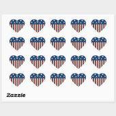 Patriottische hart Stickers (Vel)