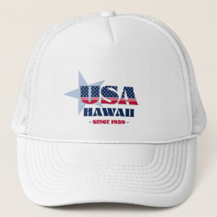 Patriottische Hawaii typografie Trucker Hat Pet