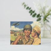  patriottische helden, militaire Mannen Briefkaart (Staand voorkant)