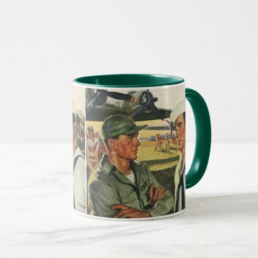  patriottische helden, militaire Mannen in uniform Mok (Voorkant rechts)