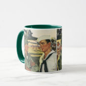 patriottische helden, militaire Mannen in uniform Mok (Voorkant links)