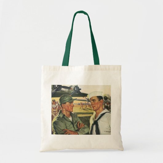 patriottische helden, militaire Mannen in uniform Tote Bag (Voorkant)