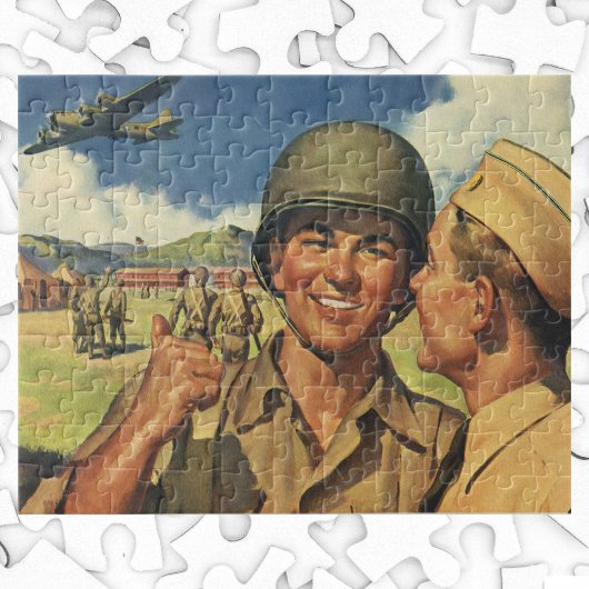  patriottische helden, militaire Mannen Legpuzzel