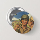  patriottische helden, militaire Mannen Ronde Button 5,7 Cm (Voorkant /achterkant)