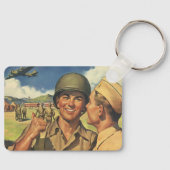  patriottische helden, militaire Mannen Sleutelhanger (Voorkant)