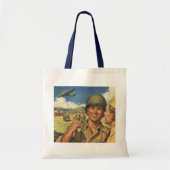 patriottische helden, militaire Mannen Tote Bag (Voorkant)