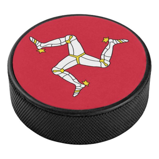 Patriottische hockey puck met Isle of Man flag, VK (3/4)