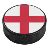 Patriottische hockey puck met vlag van Engeland (3/4)