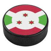 Patriottische hockeypuck met vlag van Burundi Hockey Puck (3/4)