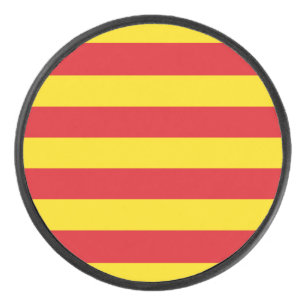 Patriottische hockeypuck met vlag van Catalonië Hockey Puck