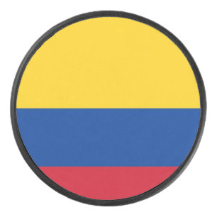 Patriottische hockeypuck met vlag van Colombia Hockey Puck