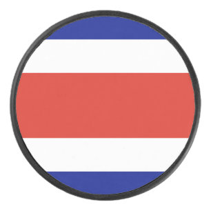 Patriottische hockeypuck met vlag van Costa Rica Hockey Puck