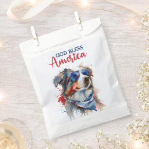 Patriottische Hond-Australische Herder Bedankzakje