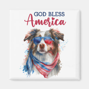 Patriottische Hond-Australische Herder Magneet