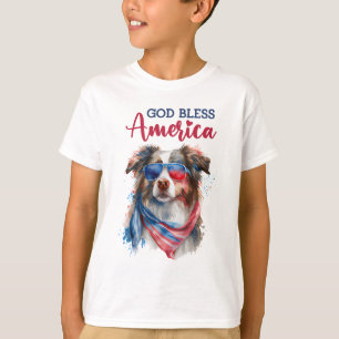 Patriottische Hond-Australische Herder T-shirt