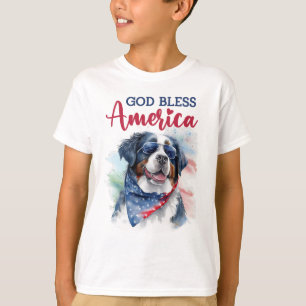 Patriottische hond-Bernese T-shirt