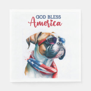 Patriottische Hond-Boxer Servet