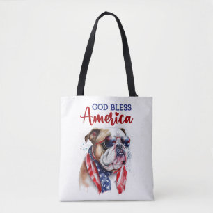 Patriottische Hond-Bulldog Draagtas