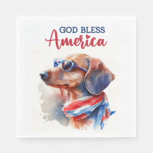 Patriottische Hond-Dachshond Servet