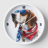 Patriottische hond Foxhound 4 juli (Voorkant)