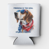 Patriottische hond Foxhound 4 juli Blikjeskoeler (Voorkant)