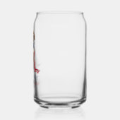 Patriottische hond gepersonaliseerd blikvorm glas (Links)