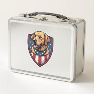 Patriottische Hond Papa Golden Retriever Graveersh