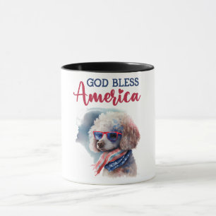 Patriottische Hond-Poodle Mok