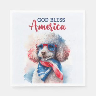 Patriottische Hond-Poodle Servet