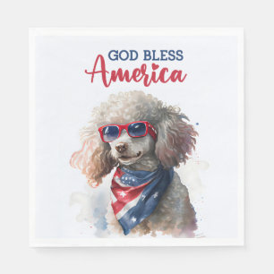 Patriottische Hond-Poodle Servet