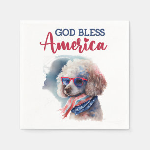 Patriottische Hond-Poodle Servet