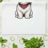 Patriottische Hond Vintage Gravure Vector Design_1 Theedoek (Gevouwen)