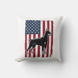 Patriottische Hond Vlag Vintage Vector T-shirt Ont Kussen