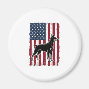 Patriottische Hond Vlag Vintage Vector T-shirt Ont Magneet